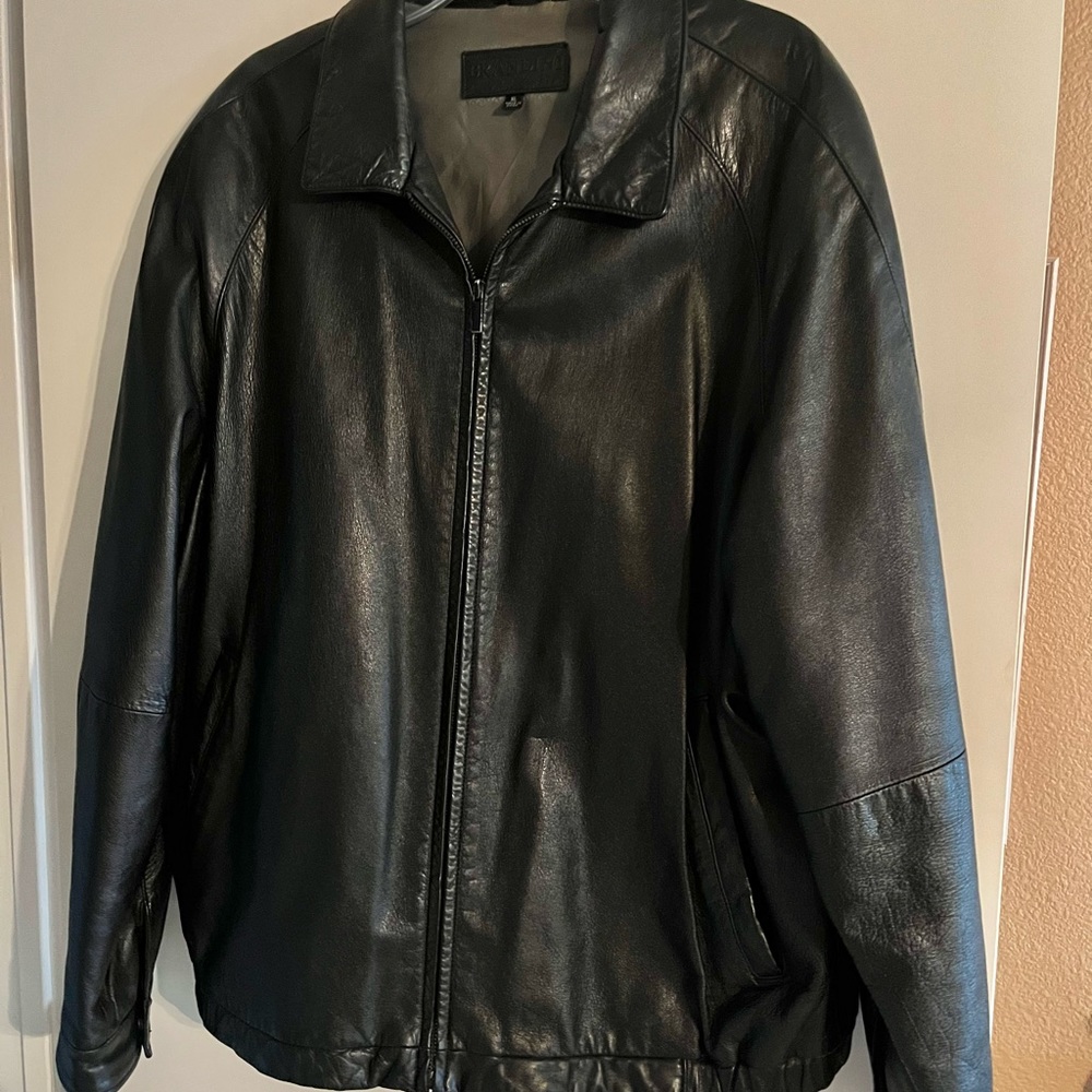 Men’s Brandini Black Leather Jacket XL